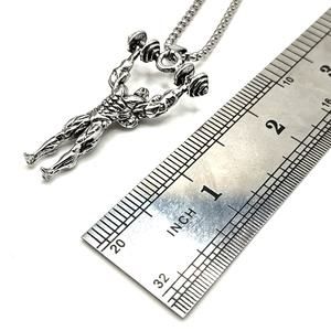 Stainless Steel Bodybuilder Necklace & Pendant Workout Fitness Birthday Gift NEW